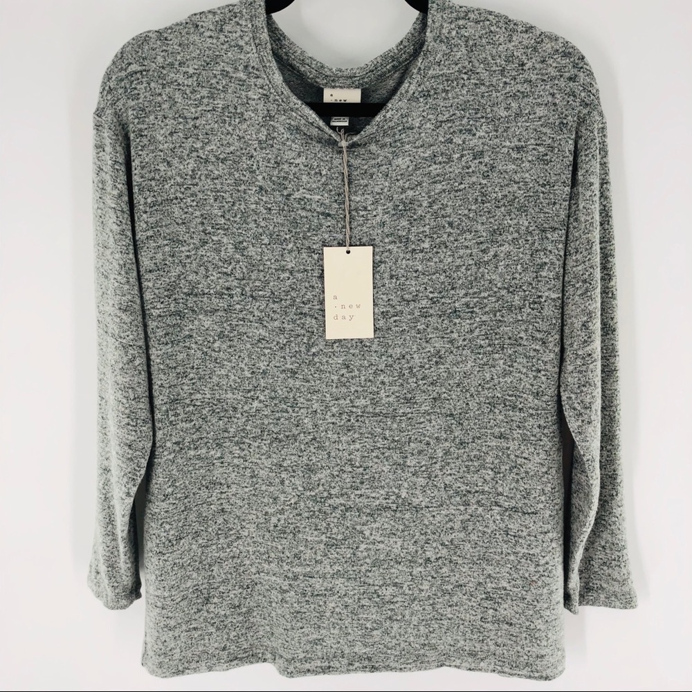 A New Day Heather Green Sweater